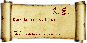 Kopstein Evelina névjegykártya